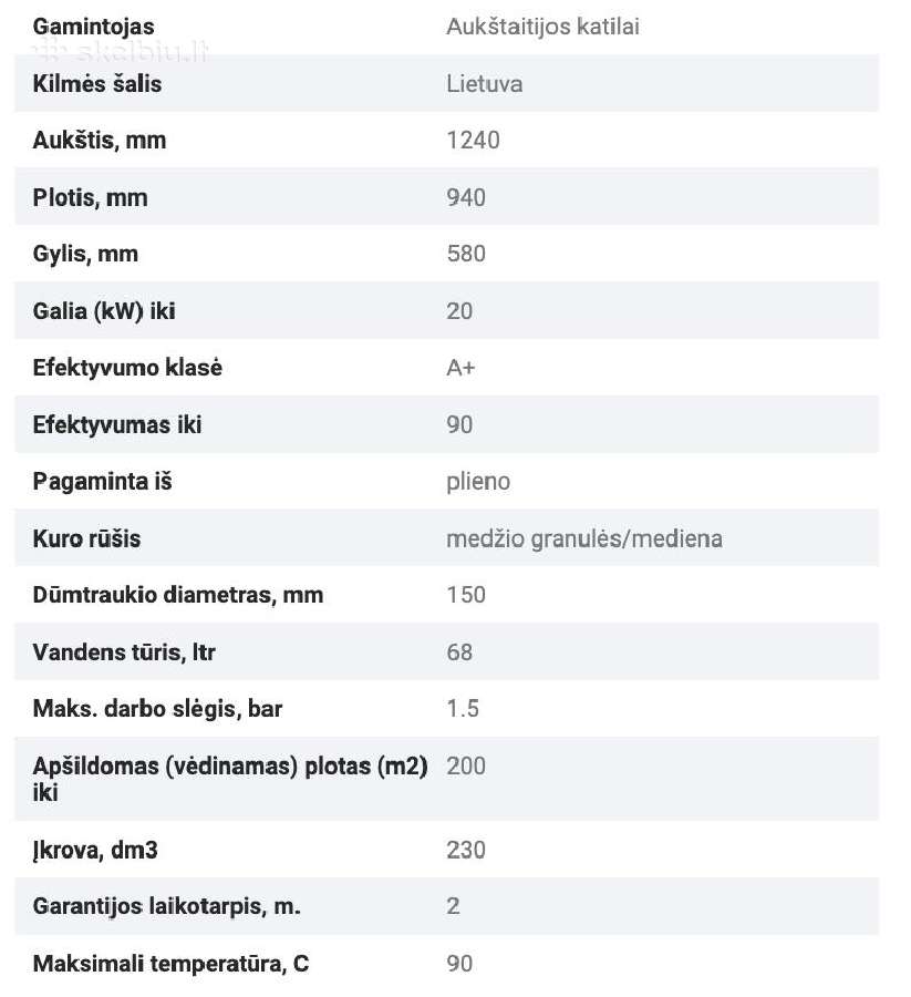 Katilas Pellet Uni 20 - atsiimkite iš karto - nuotraukos Nr. 2