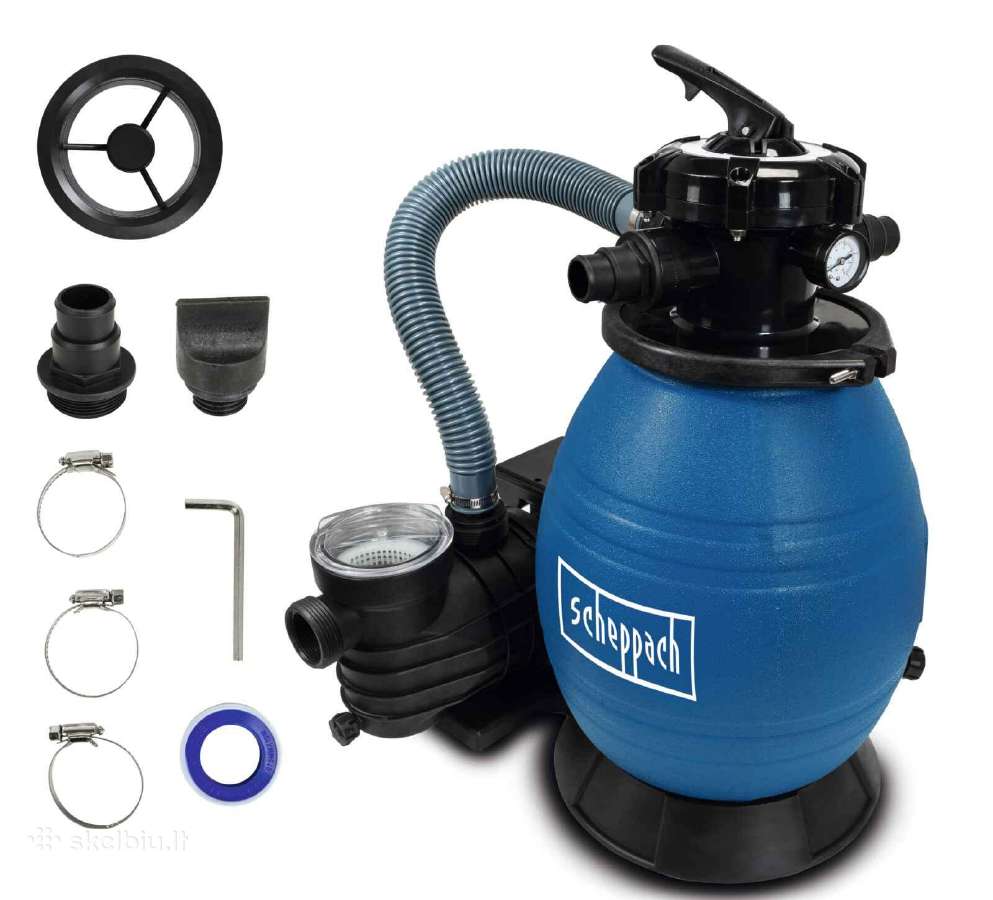 Baseinų filtrų sistema Psfa26 Scheppach 13800 l/h