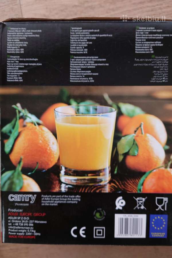 Citrusinių vaisių sulčiaspaudė Camry - nuotraukos Nr. 7