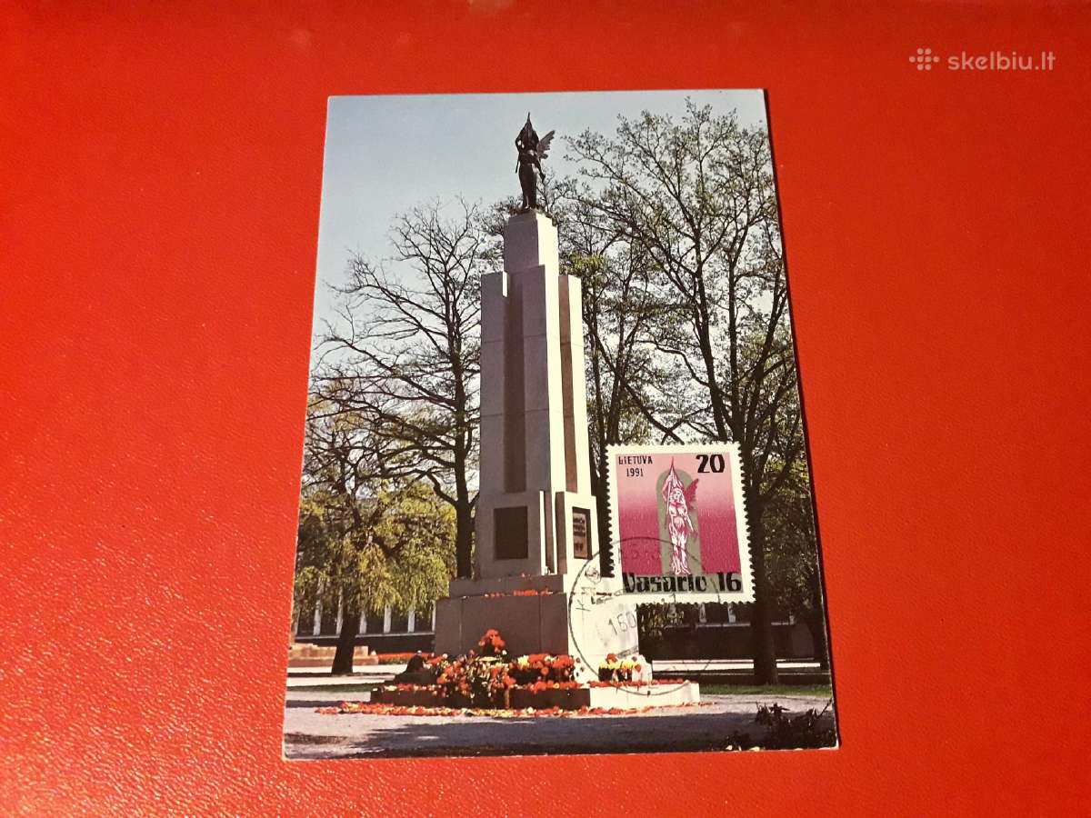 Laisvės statula su pašto ženklu ir antspaudu