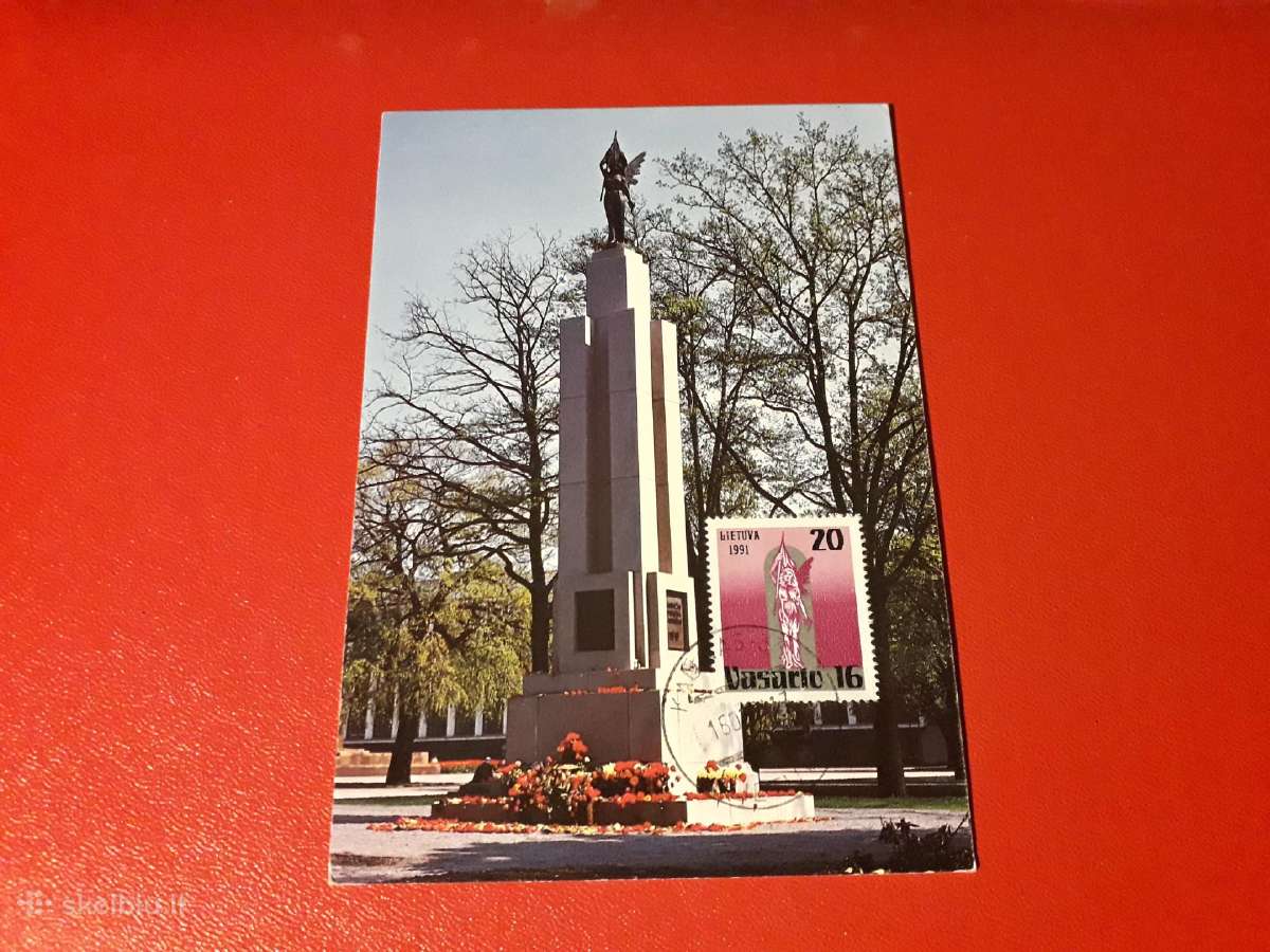 Laisvės statula su pašto ženklu ir antspaudu