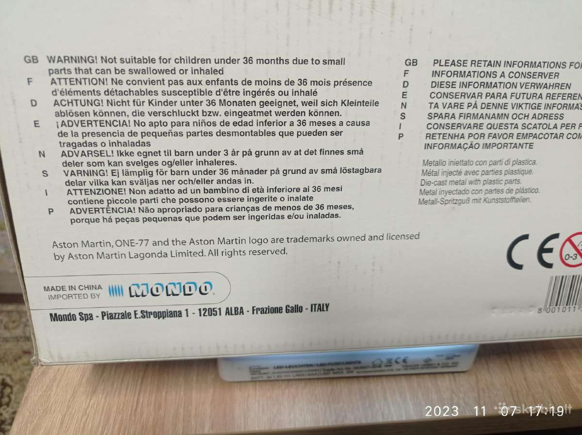 Aston Martin One-77 1:18 - nuotraukos Nr. 6