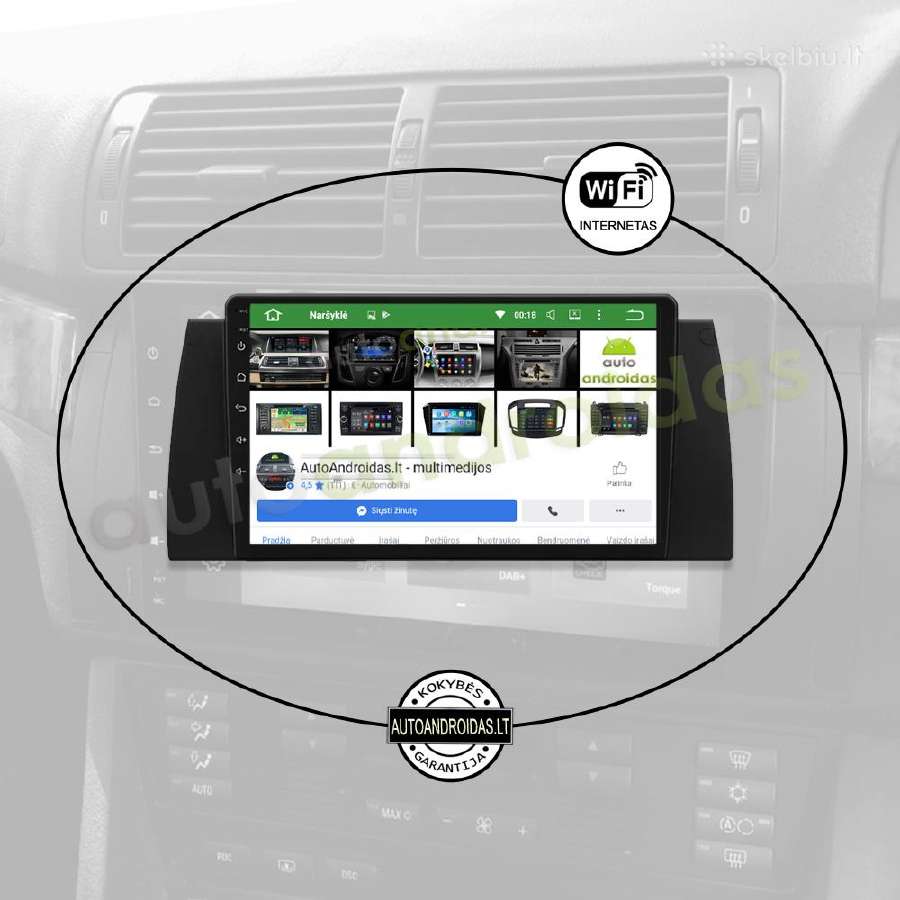 Bmw 5 E39 Bmw X5 E53 1995-07 Android multimedia - nuotraukos Nr. 3