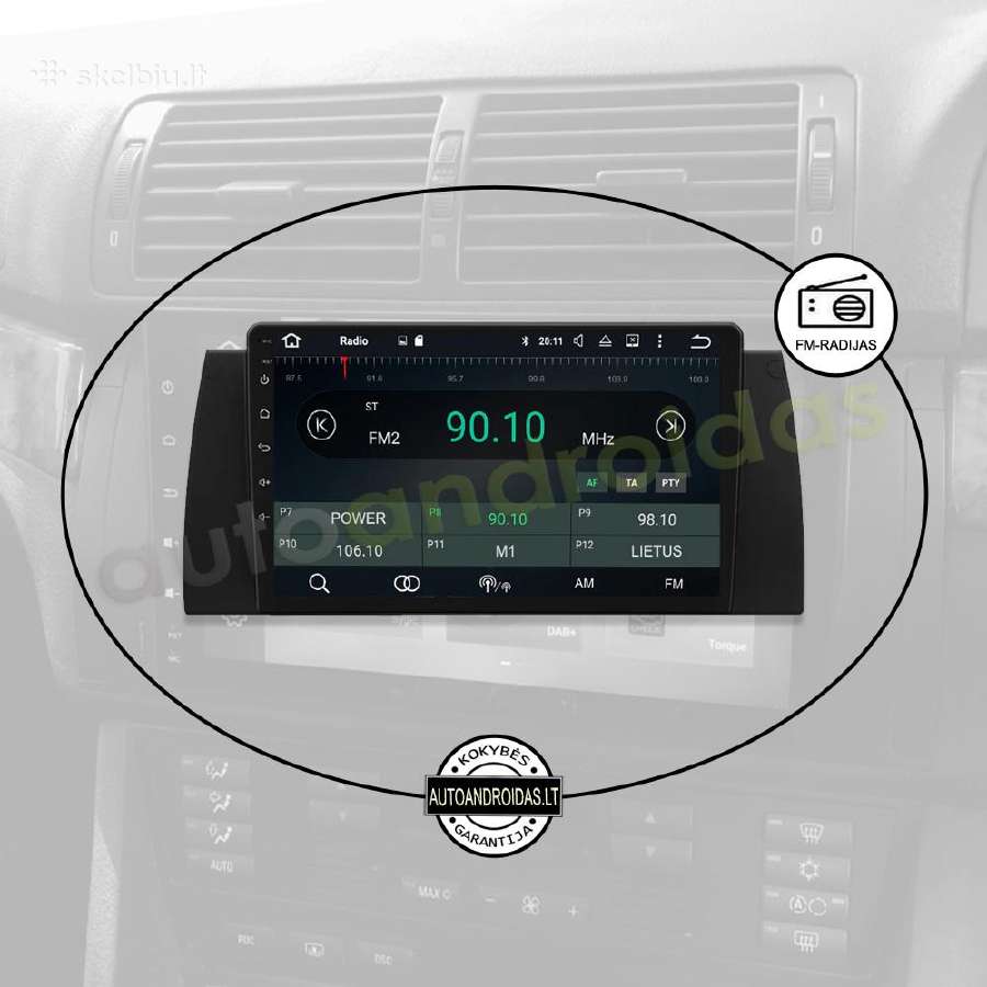Bmw 5 E39 Bmw X5 E53 1995-07 Android multimedia - nuotraukos Nr. 4