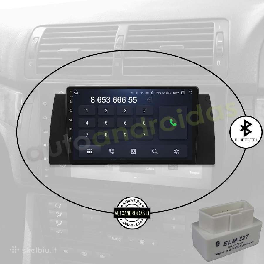 Bmw 5 E39 Bmw X5 E53 1995-07 Android multimedia - nuotraukos Nr. 5