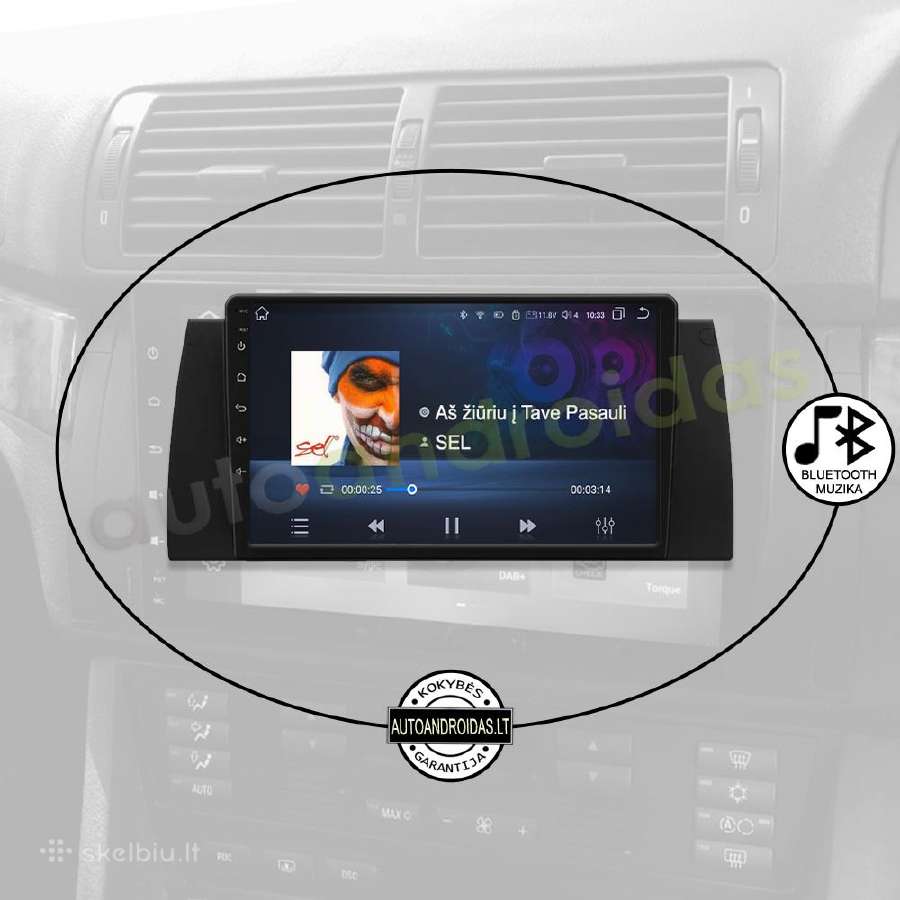 Bmw 5 E39 Bmw X5 E53 1995-07 Android multimedia - nuotraukos Nr. 6