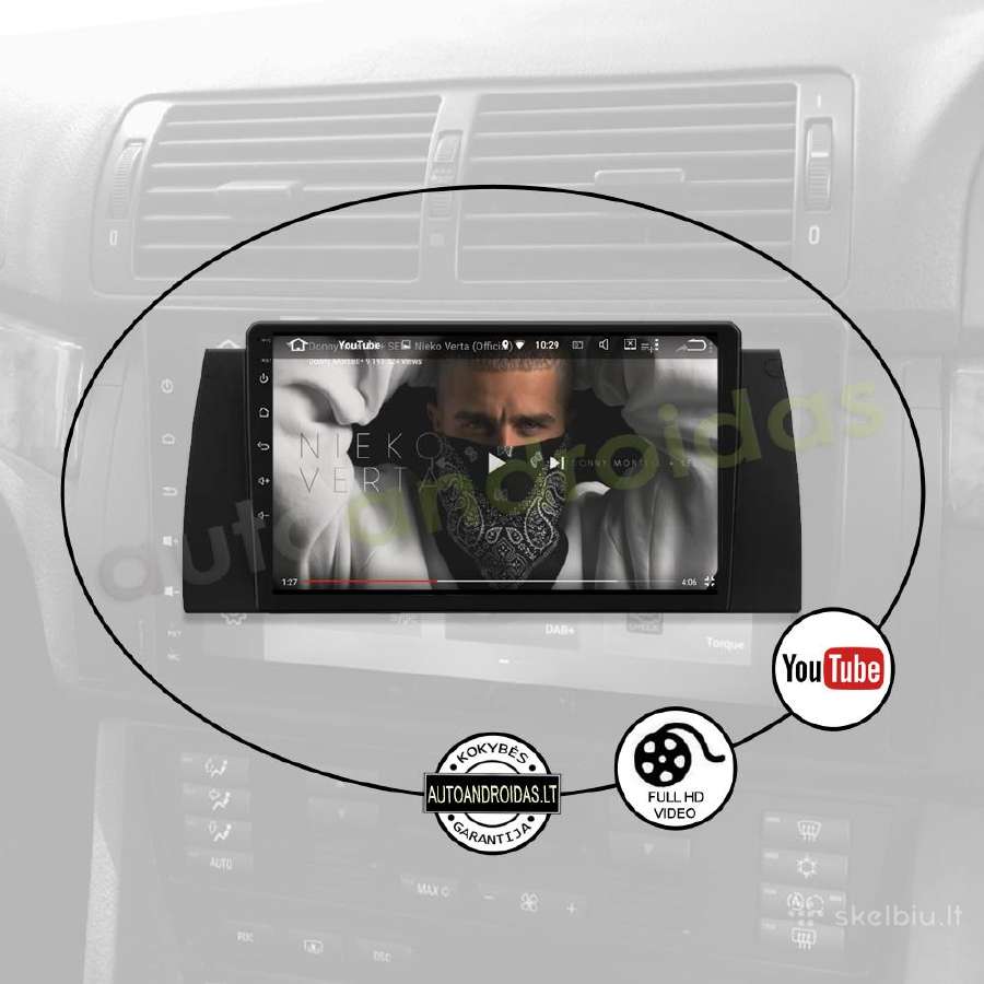 Bmw 5 E39 Bmw X5 E53 1995-07 Android multimedia - nuotraukos Nr. 9