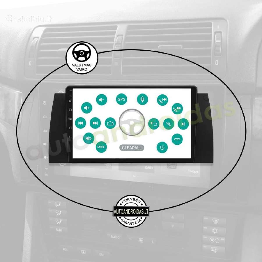 Bmw 5 E39 Bmw X5 E53 1995-07 Android multimedia - nuotraukos Nr. 12