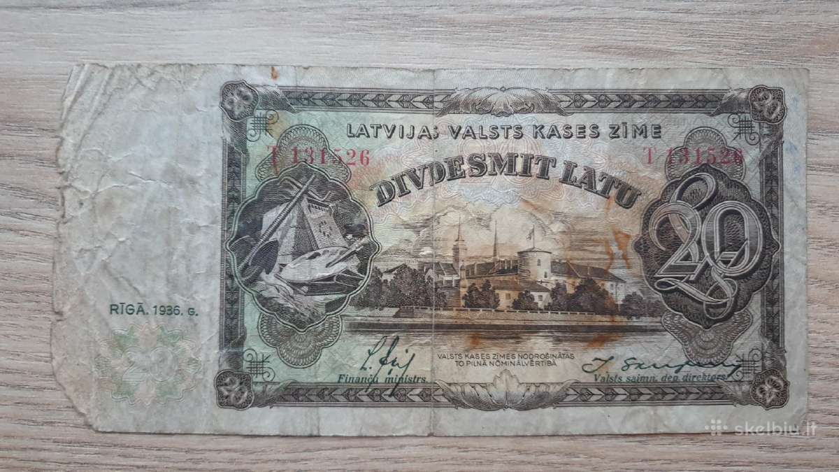 1936 metų retesni 20 latų - nuotraukos Nr. 2
