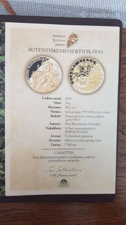 Parduodu proginius medalius - nuotraukos Nr. 16