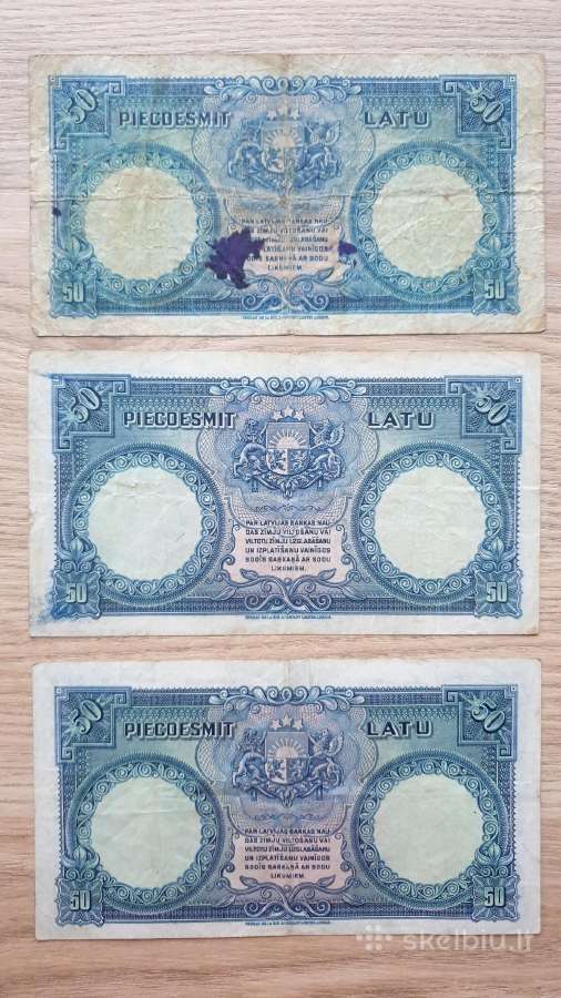 Latvijos banknotai Latai - nuotraukos Nr. 2