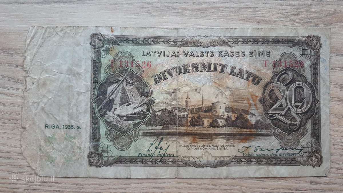 Latvijos banknotai Latai - nuotraukos Nr. 8