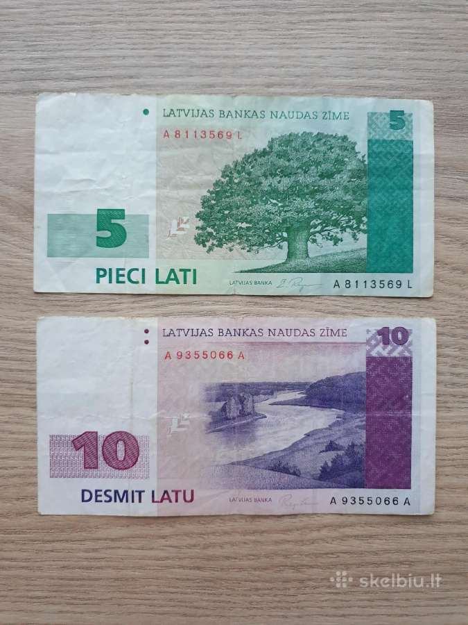 Latvijos banknotai Latai - nuotraukos Nr. 6