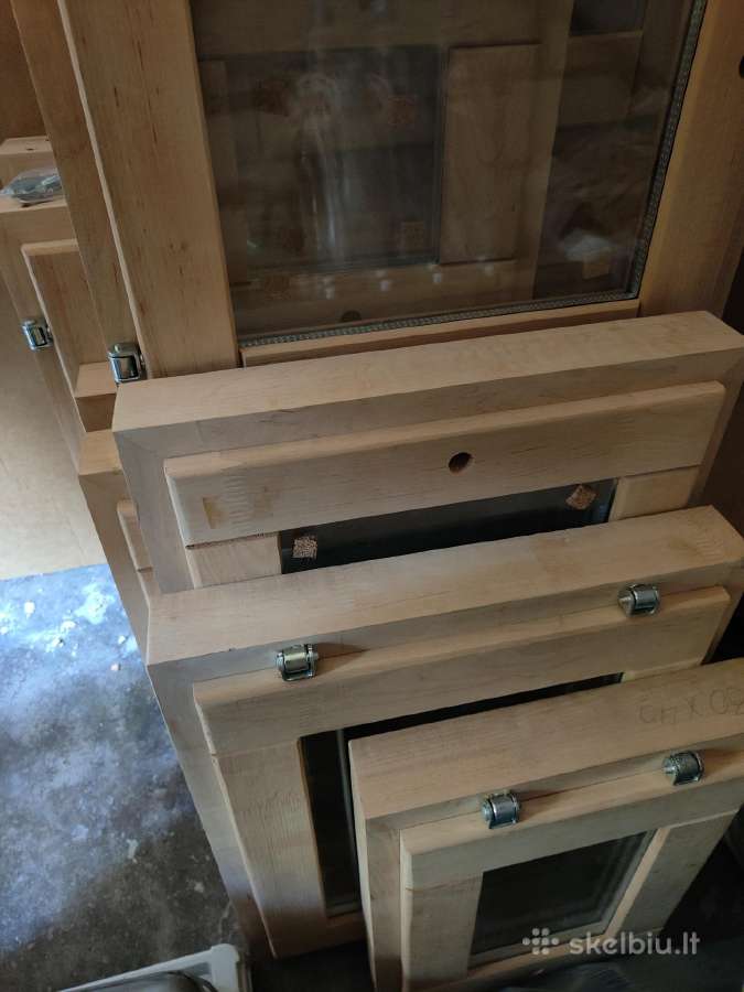 Mediniai Pirties langai su stiklo paketu-atidaromi - nuotraukos Nr. 2