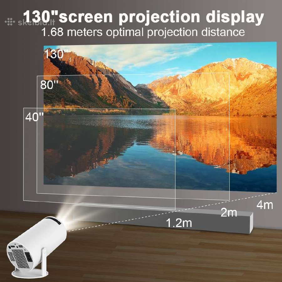 LED projektorius Magcubic su WiFi youtube, netflix - nuotraukos Nr. 4