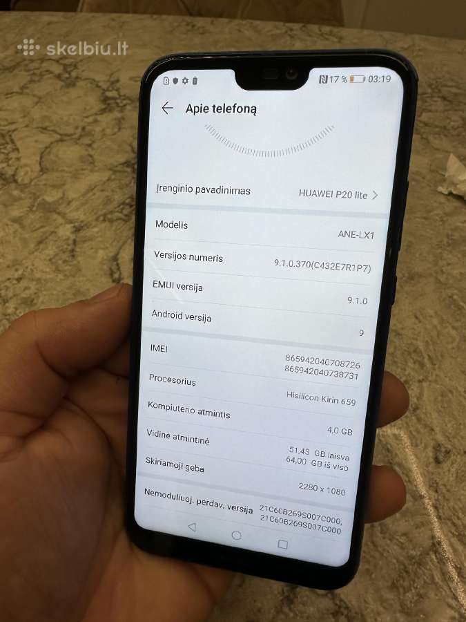 Huawei p20 lite, puikios būklės - nuotraukos Nr. 4