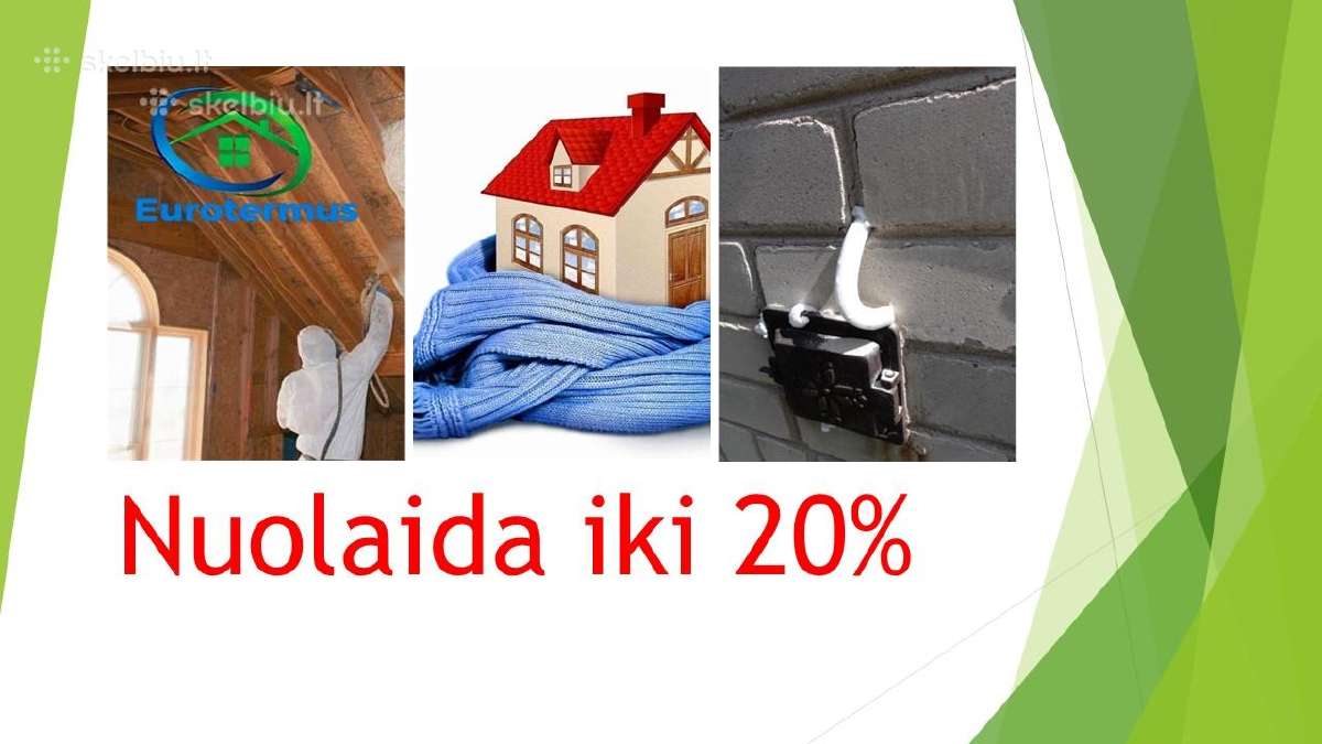 Oro tarpo šiltinimas termoputomis,poliuretanu,vata