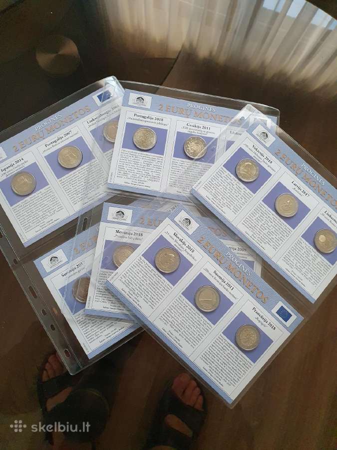 2eur Progines Monetos Po 3 Monetas Korteleje. - nuotraukos Nr. 2
