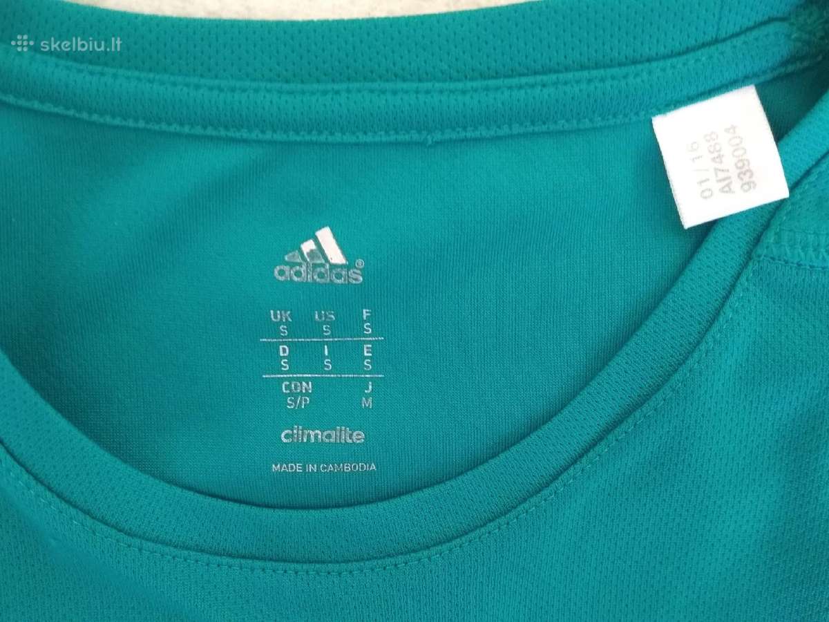 Žali Adidas sportiniai marškinėliai - nuotraukos Nr. 3