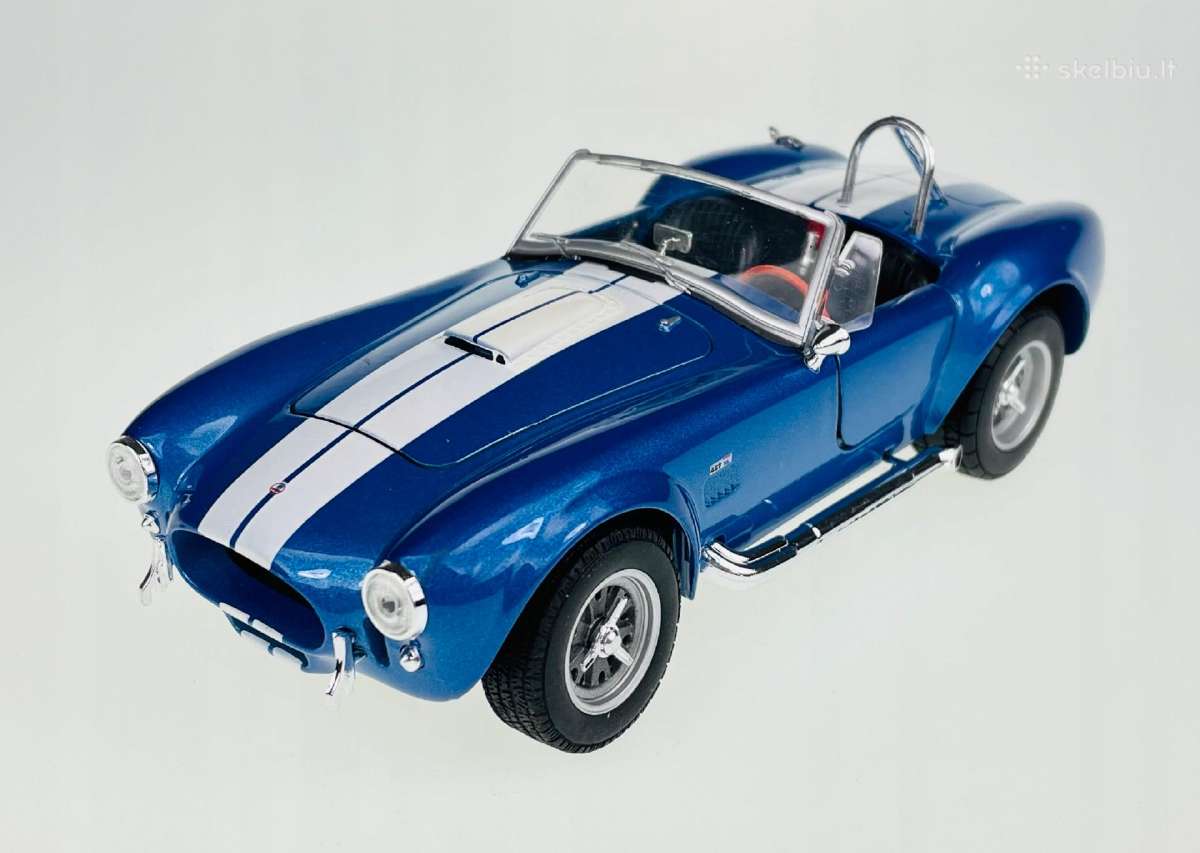 Welly Shelby Cobra 427 SC Modellauto – Rot/cremeweiß, 1:24, Fertigmodell Aus Metall/Kunststoff