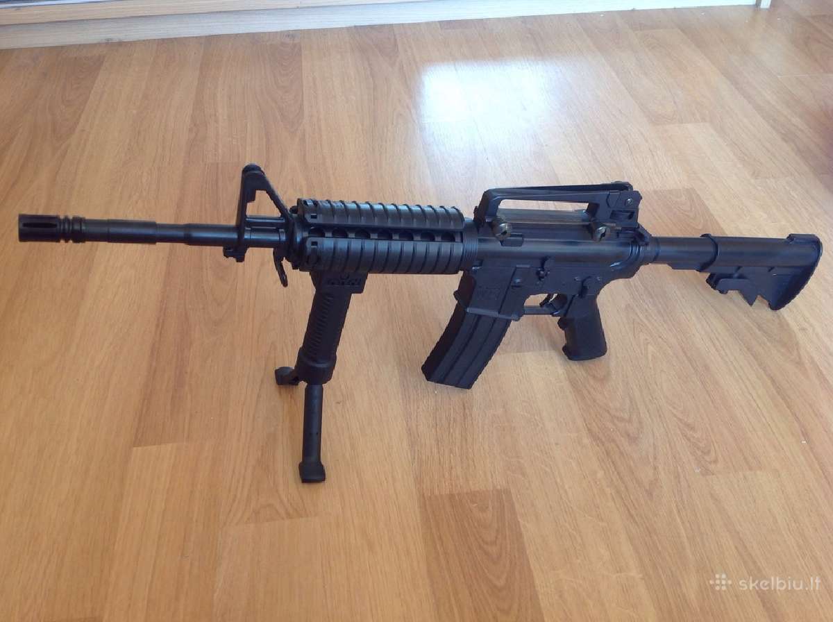 M4 vienašūvis airsoft šautuvas su metalinėm dalim