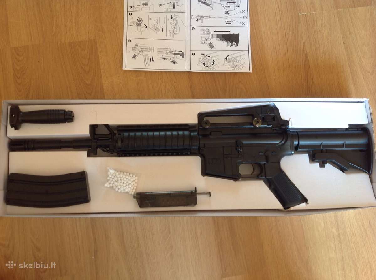 M4 vienašūvis airsoft šautuvas su metalinėm dalim - nuotraukos Nr. 3