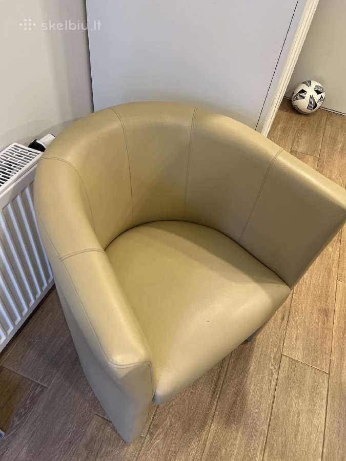 Dirbtinės odos fotelis - nuotraukos Nr. 3