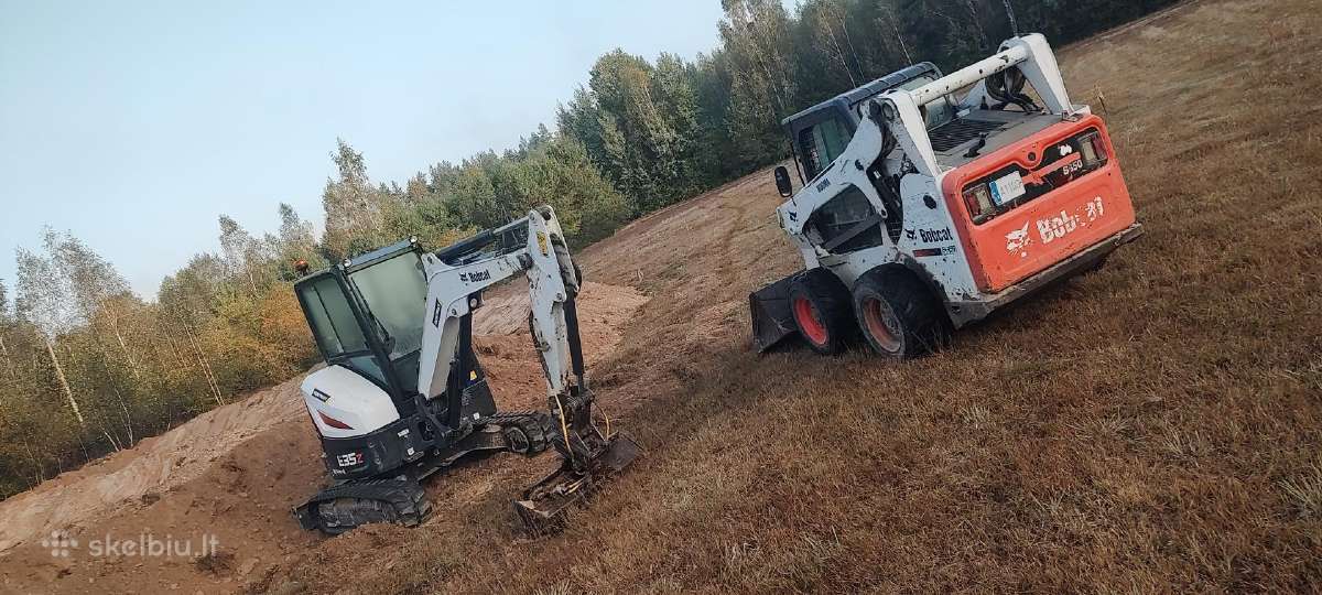 Mini ekskavatoriaus nuoma, Bobcat nuoma