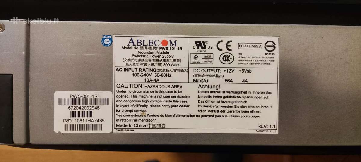 Supermicro Server Psu - nuotraukos Nr. 5
