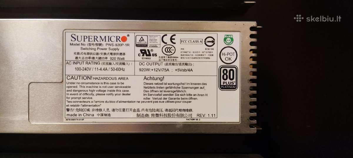 Supermicro Server Psu - nuotraukos Nr. 4