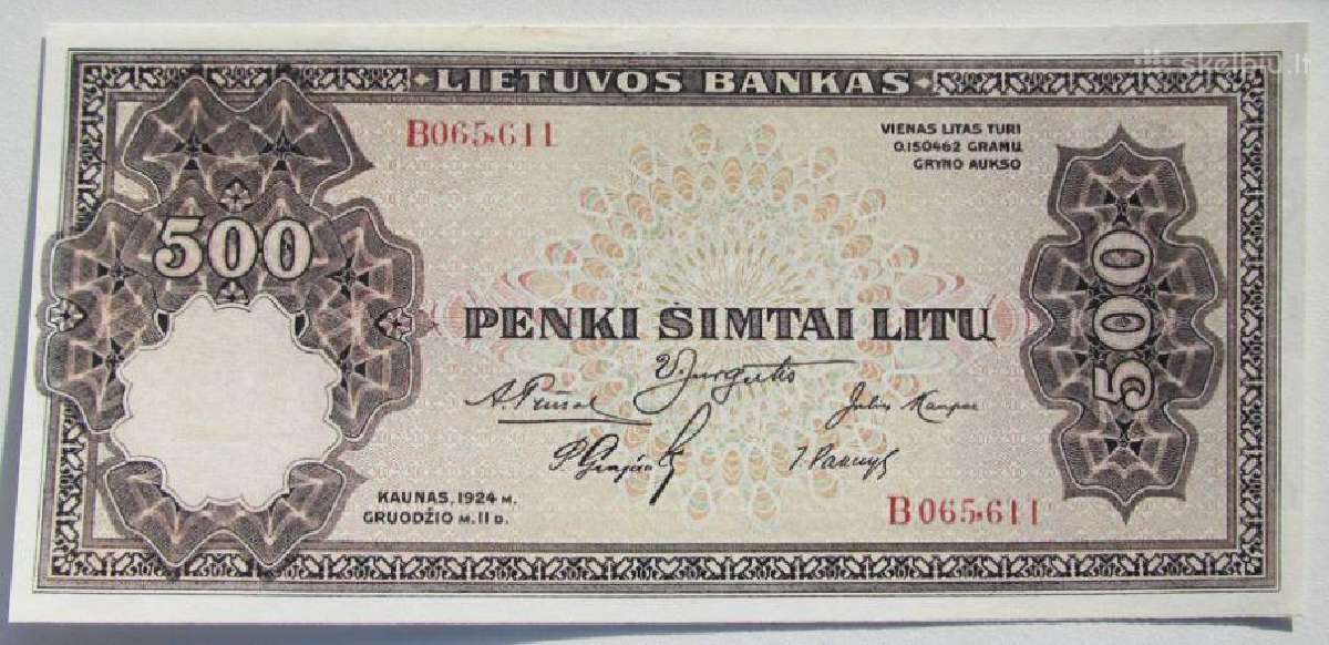 Pirkčiau 500 ir 1000 Smetoninių Litų.