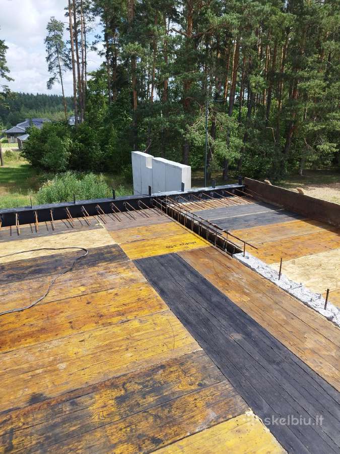 Pamatu, perdangos , sienų betonavimas. - nuotraukos Nr. 8