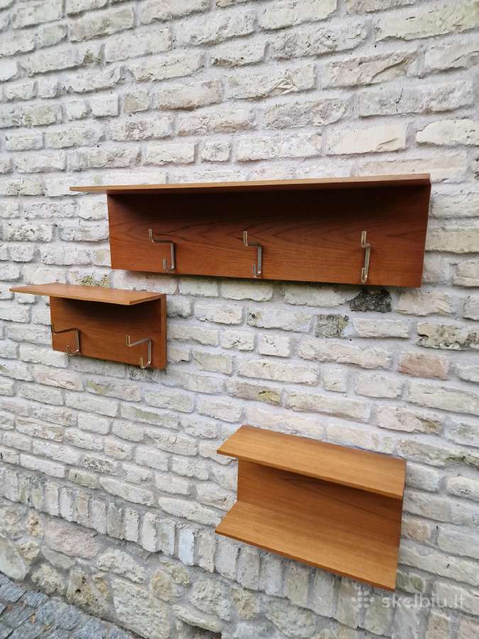 Vintažinė mid century autorinė tikmedžio kabykla - nuotraukos Nr. 2