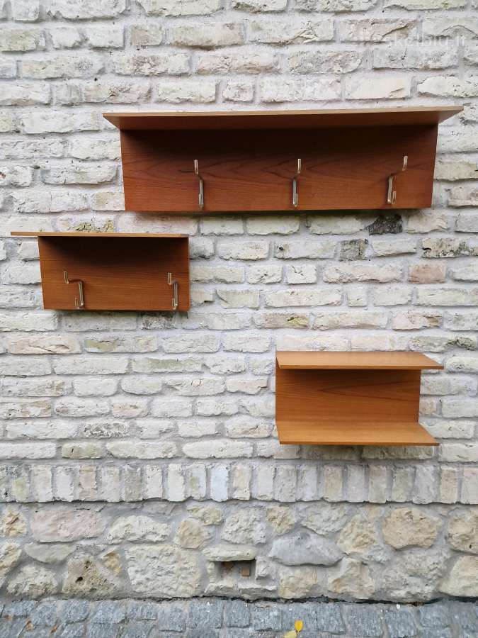 Vintažinė mid century autorinė tikmedžio kabykla - nuotraukos Nr. 4