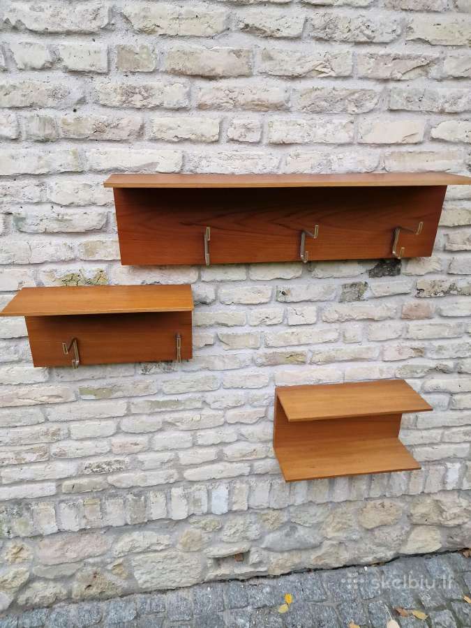 Vintažinė mid century autorinė tikmedžio kabykla - nuotraukos Nr. 15