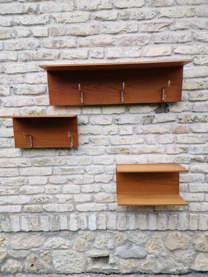 Vintažinė mid century autorinė tikmedžio kabykla - nuotraukos Nr. 16