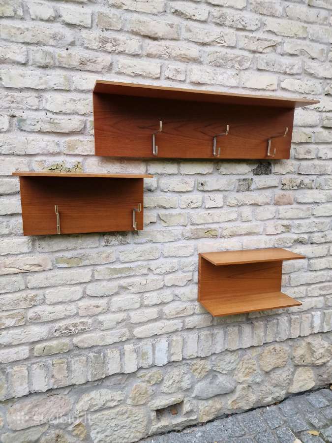Vintažinė mid century autorinė tikmedžio kabykla - nuotraukos Nr. 20