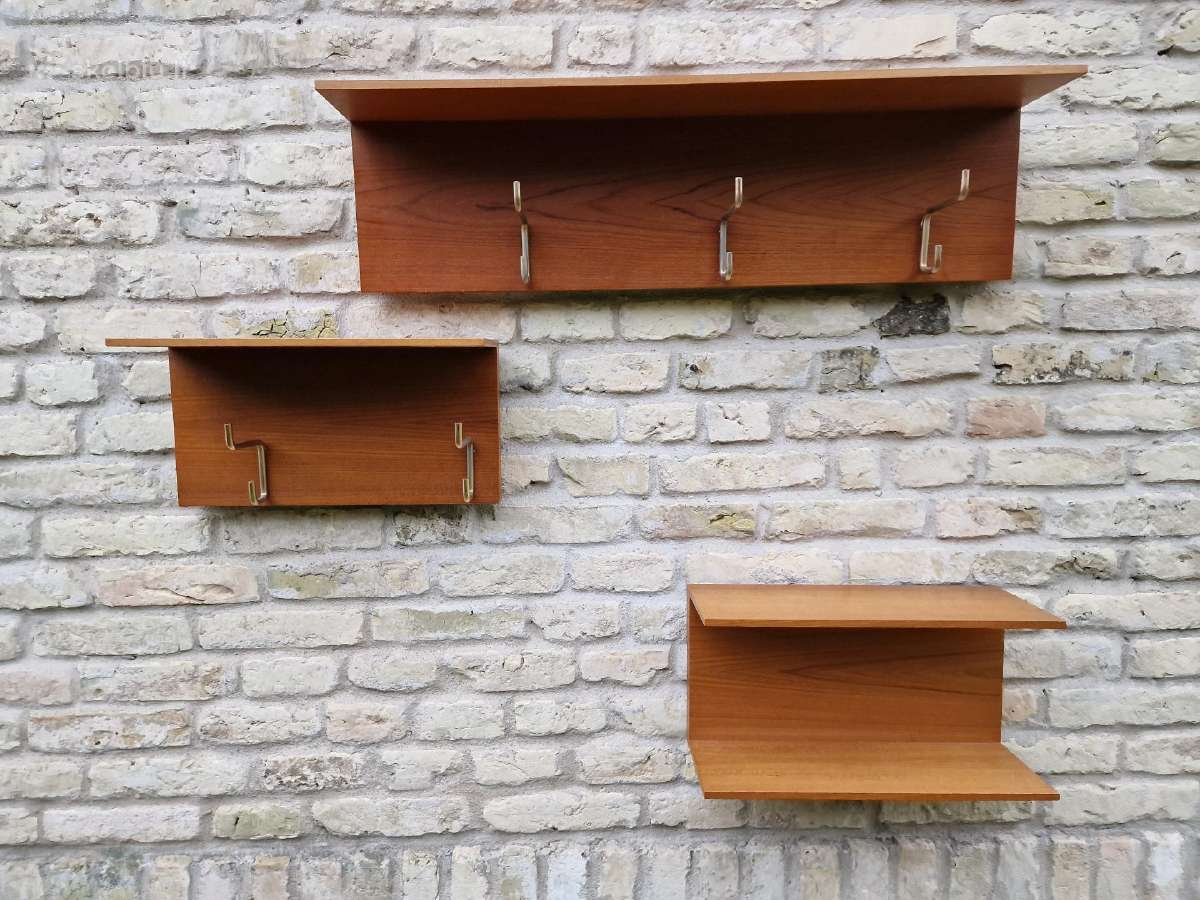 Vintažinė mid century autorinė tikmedžio kabykla - nuotraukos Nr. 26