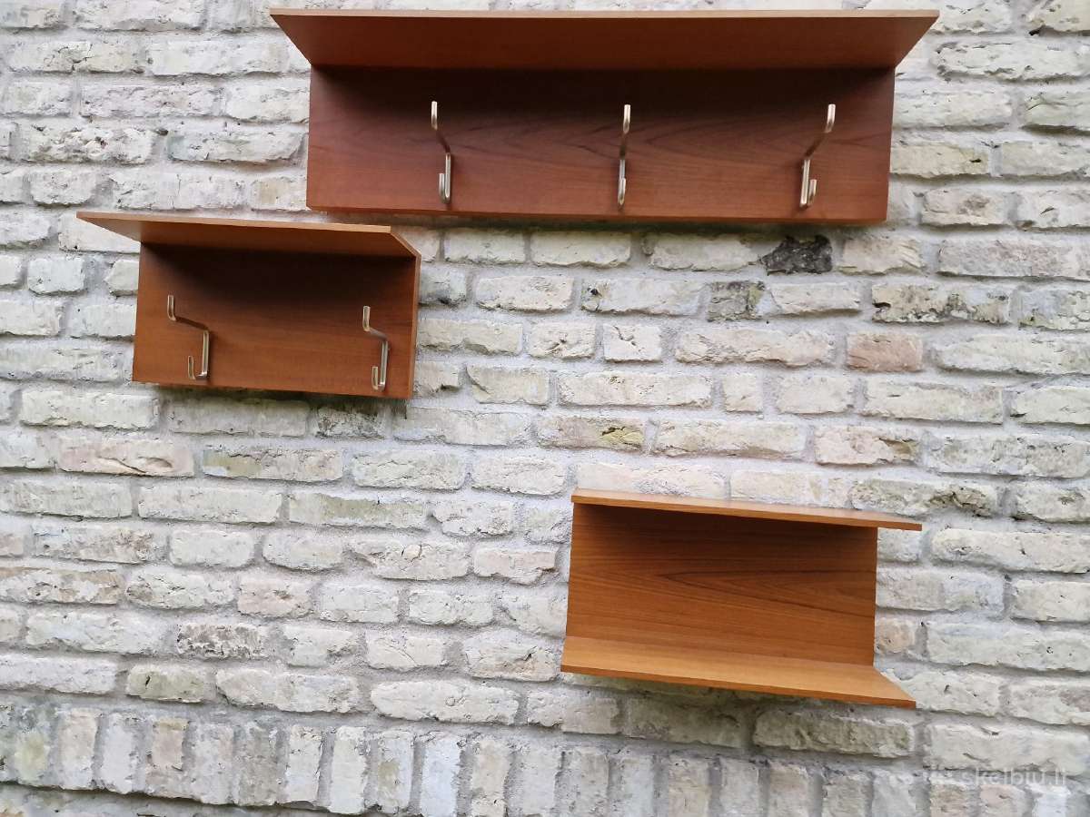 Vintažinė mid century autorinė tikmedžio kabykla - nuotraukos Nr. 30