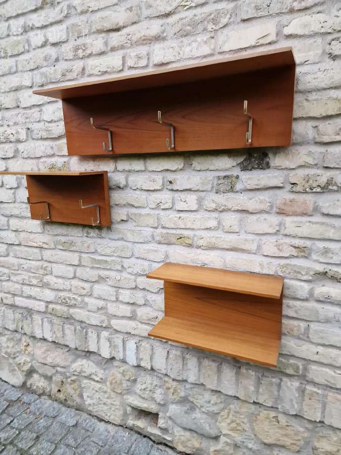 Vintažinė mid century autorinė tikmedžio kabykla - nuotraukos Nr. 32