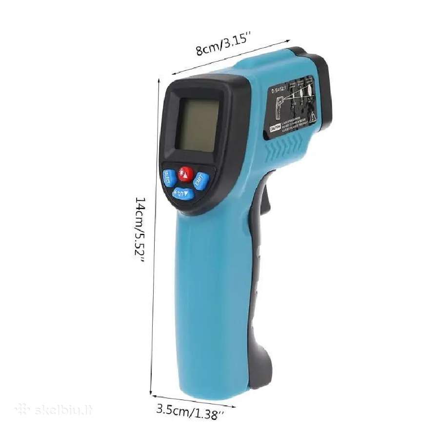 Lazerinis bekontaktis termometras -50 ~ +550c - nuotraukos Nr. 2
