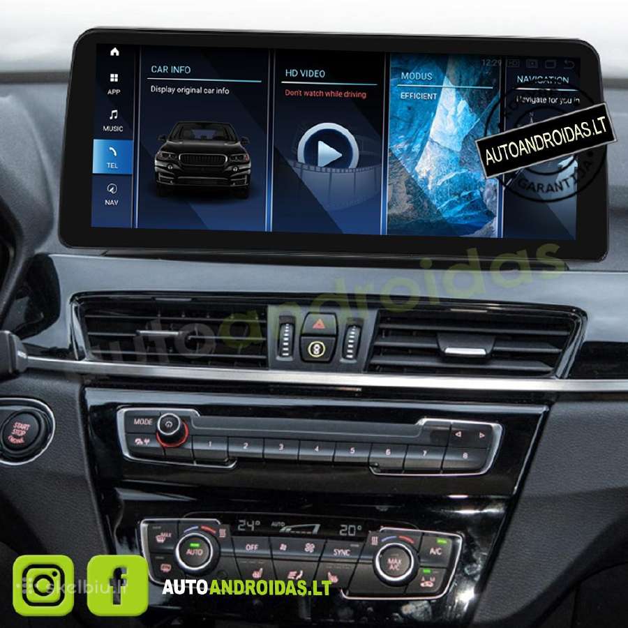 Bmw X1 F48 X2 Android multimedia 12 colių ekranu