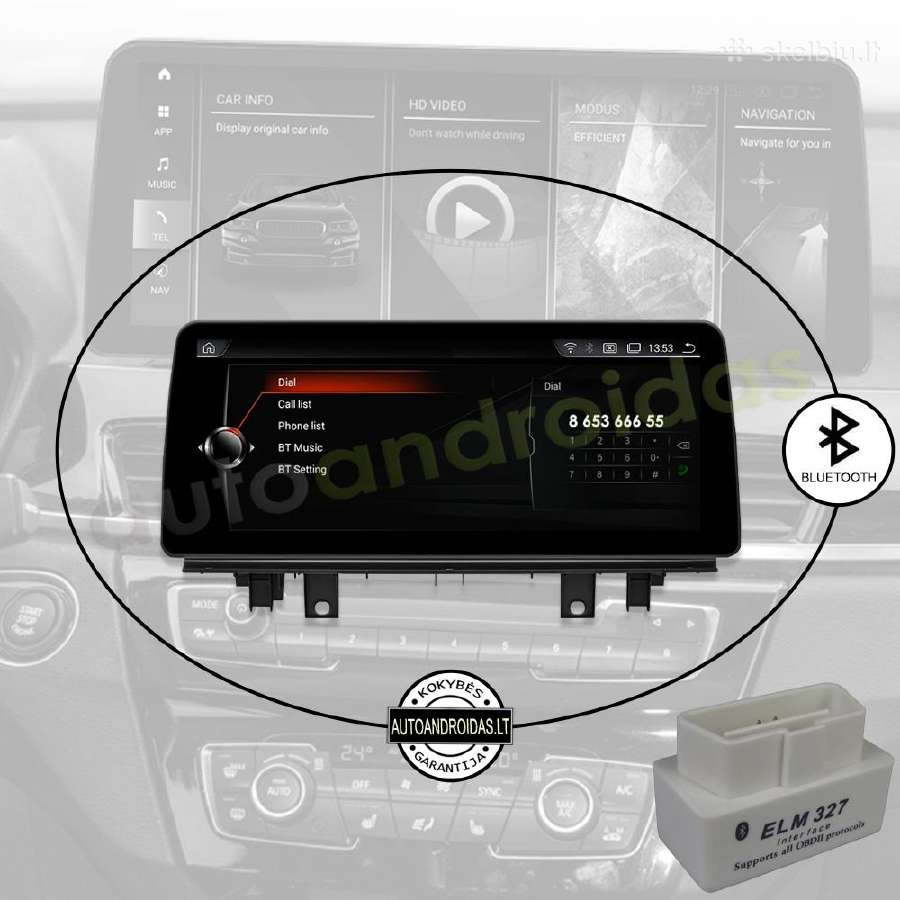 Bmw X1 F48 X2 Android multimedia 12 colių ekranu - nuotraukos Nr. 5
