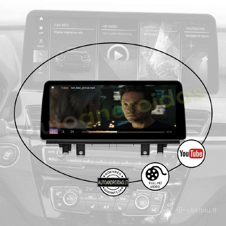Bmw X1 F48 X2 Android multimedia 12 colių ekranu - nuotraukos Nr. 9