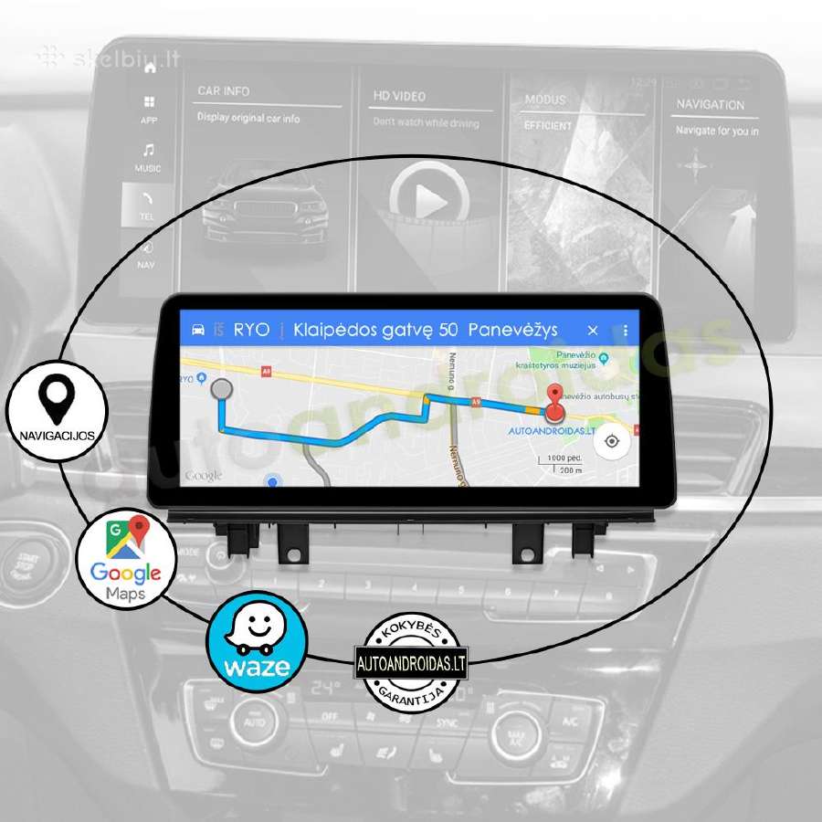 Bmw X1 F48 X2 Android multimedia 12 colių ekranu - nuotraukos Nr. 11