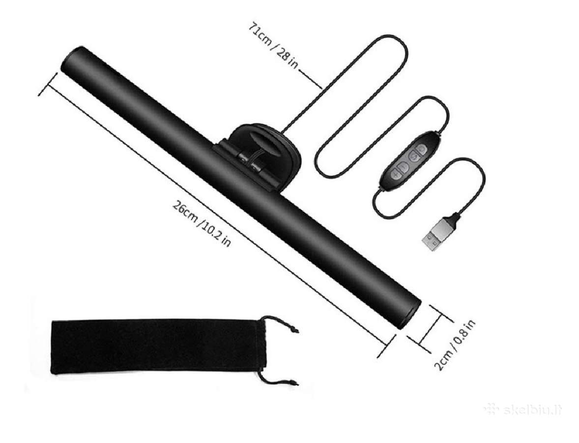 LED Šviestuvas virš monitoriaus 26 cm ir 40 cm
