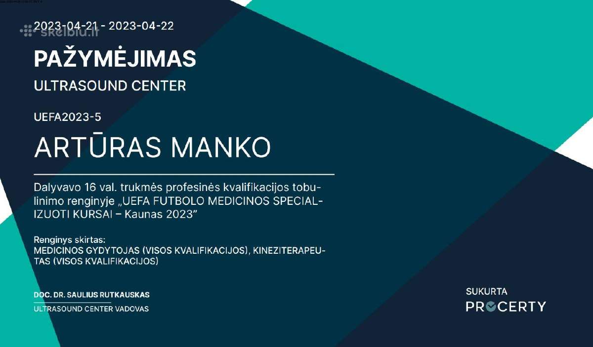 Masažuotojas - kineziterapeutas Artūras - nuotraukos Nr. 5