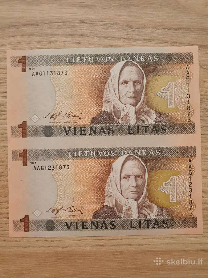 1994 metų 1 litas dviguba Žemaitė