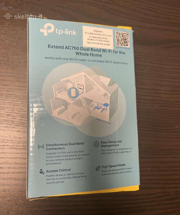 Tp-link wi-fi range extender Ac750 Re200 - nuotraukos Nr. 2