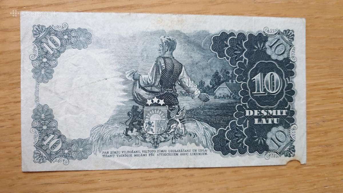 1940 metų 10 latų banknotas - nuotraukos Nr. 2